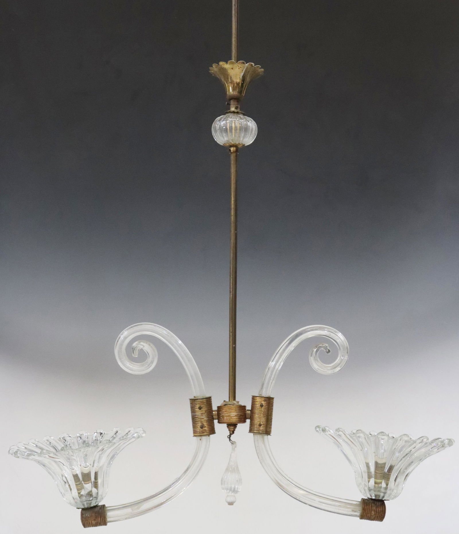 ITALIAN MID-CENTURY MURANO ART GLASS CHANDELIER (1 of 3)