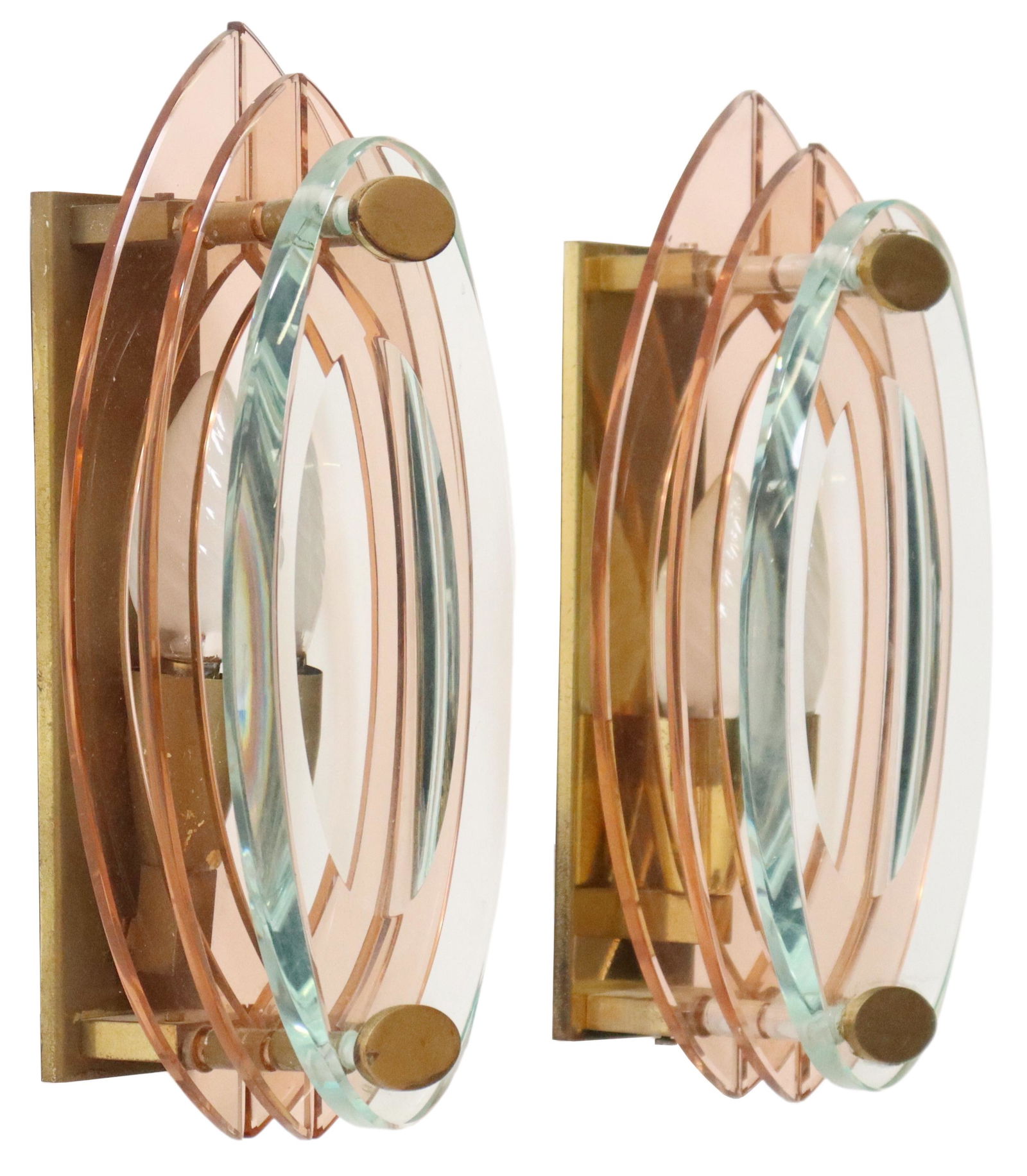 (2) ITALIAN MID-CENTURY MURANO GLASS WALL SCONCES (1 of 2)