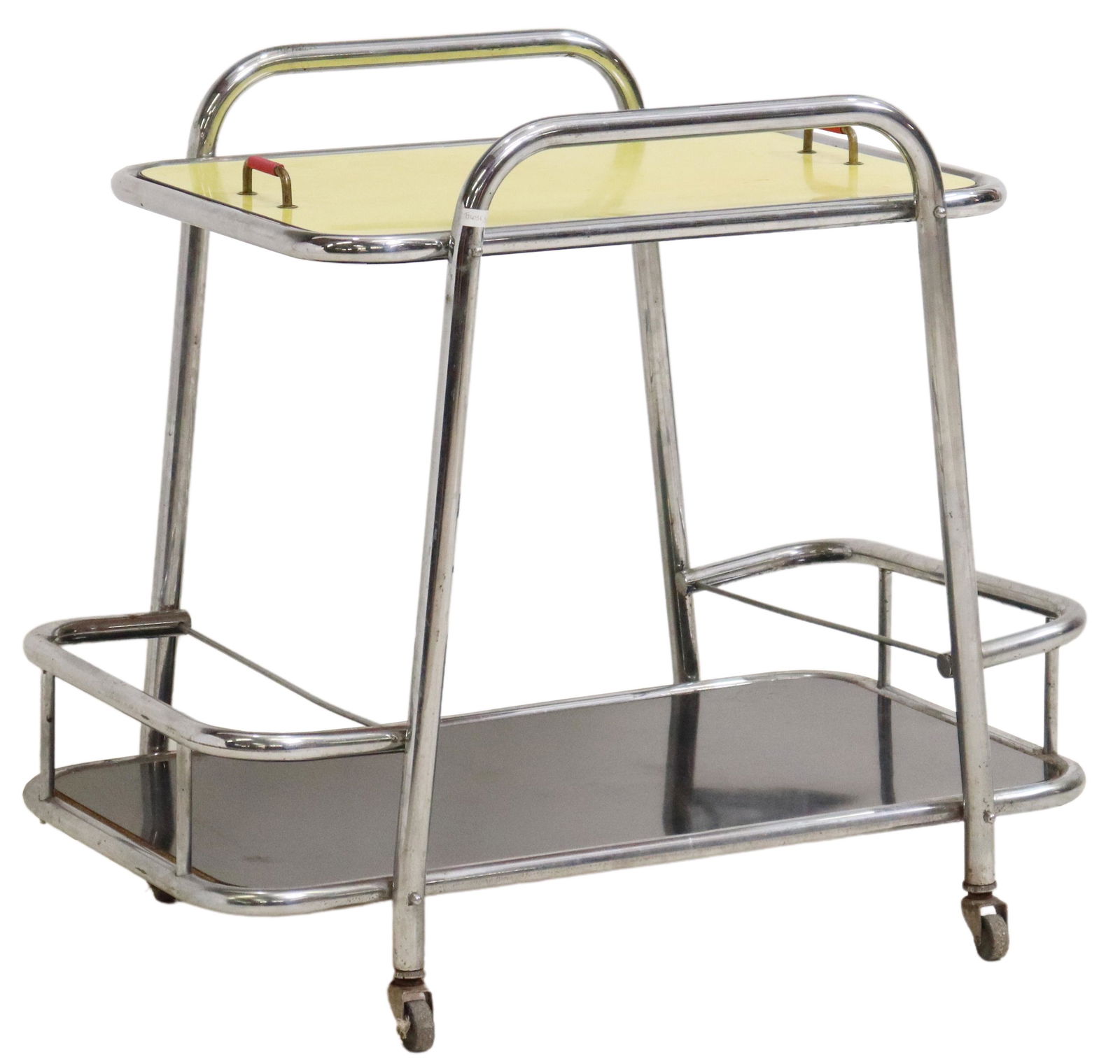 ART DECO TUBULAR STEEL TRAY-TOP SERVICE CART (1 of 5)