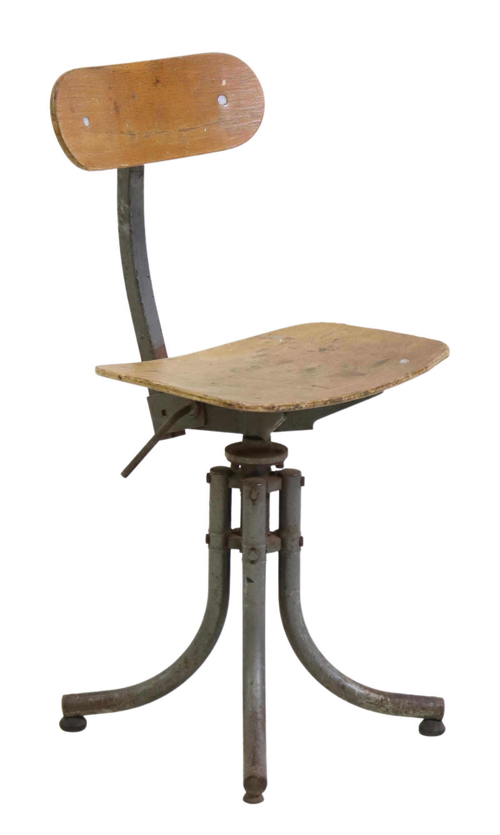 VINTAGE INDUSTRIAL ADJUSTABLE DRAFTING CHAIR (1 of 3)