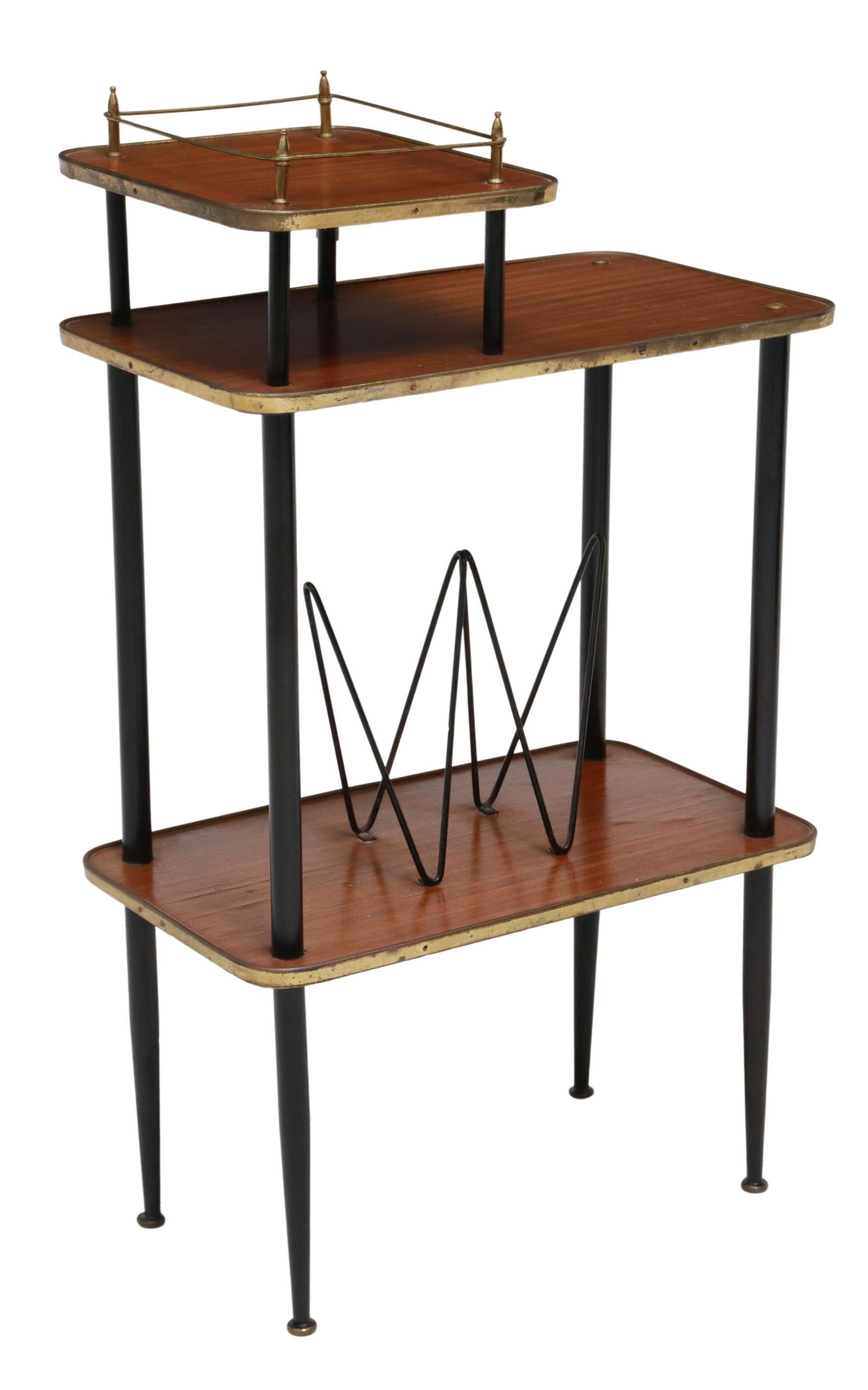 ITALIAN MID-CENTURY MODERN TIERED SIDE TABLE (1 of 4)