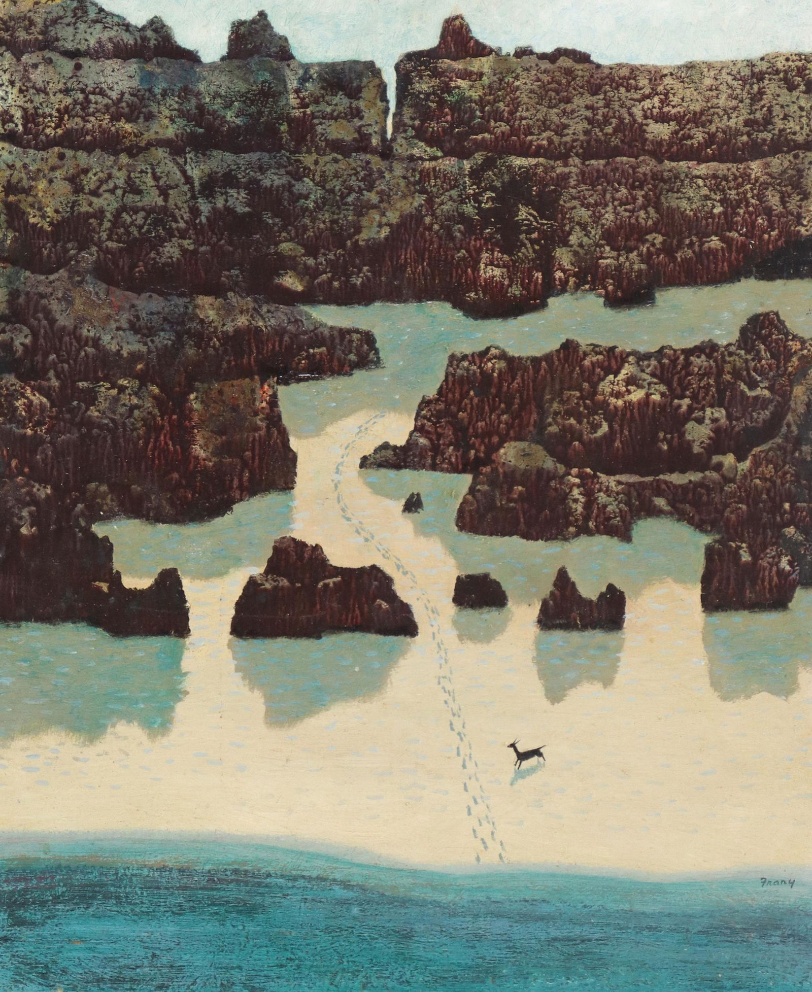 MICHAEL FRARY (1918-2005) RENDEZVOUS, 24" X 20" (1 of 4)