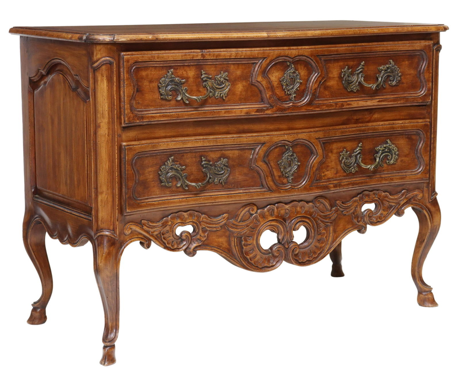 FRENCH LOUIS XV STYLE TWO-DRAWER COMMODE (1 of 5)
