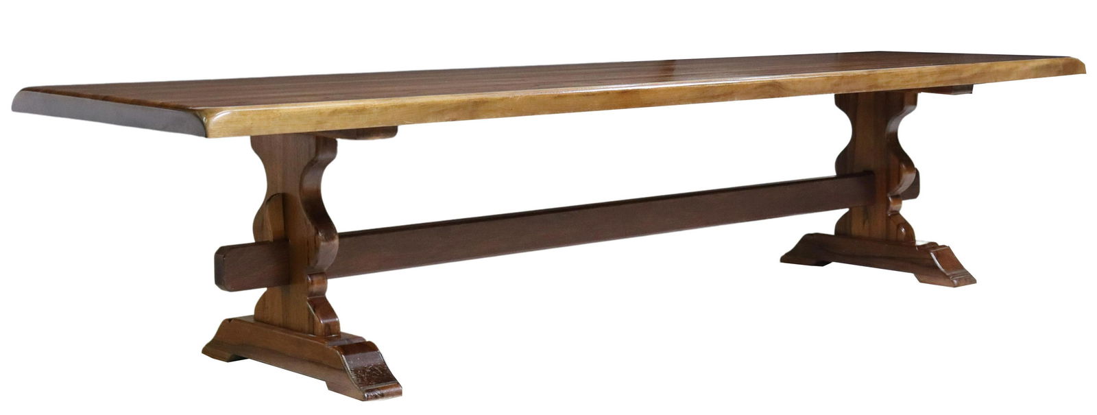 LARGE FRENCH WALNUT MONASTERY TABLE, 138"L (1 of 4)