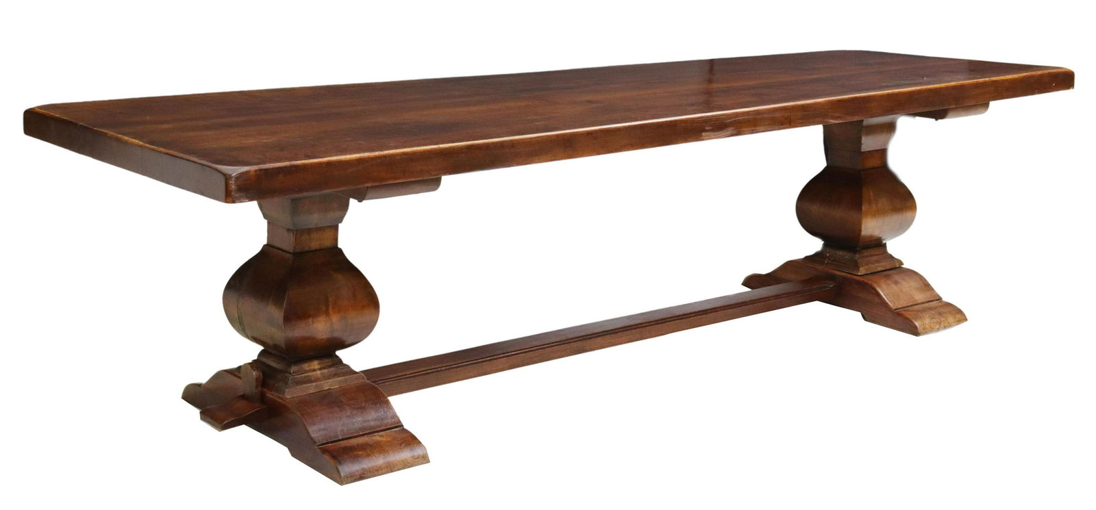 LARGE FRENCH WALNUT MONASTERY TABLE, 116.5"L (1 of 4)