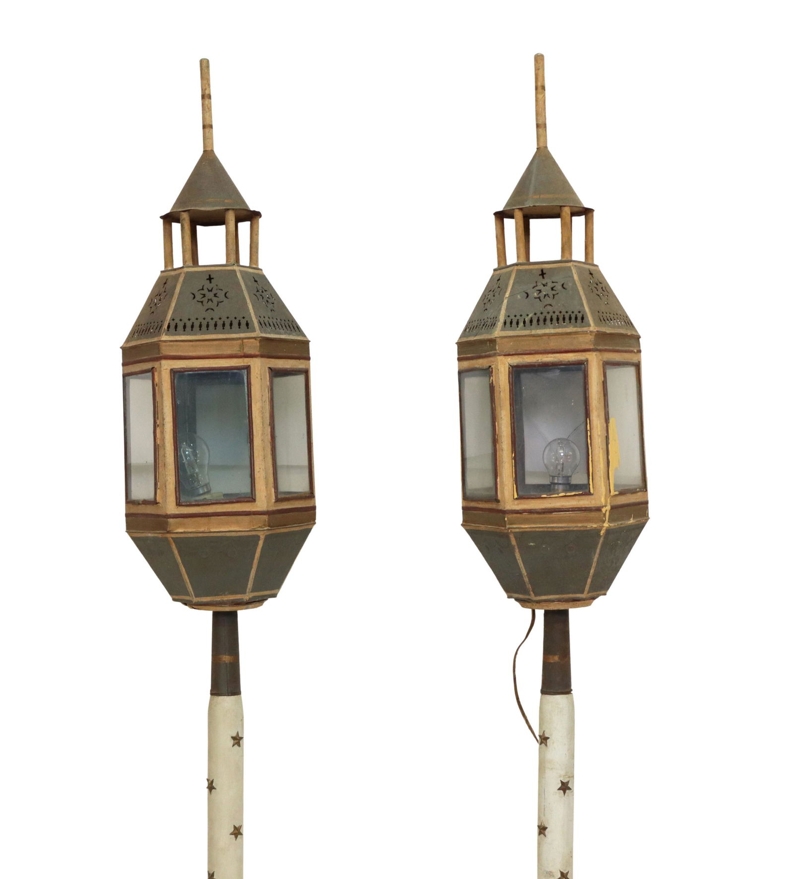 (2) CONTINENTAL TOLE PAINTED PROCESSIONAL LANTERNS (1 of 4)