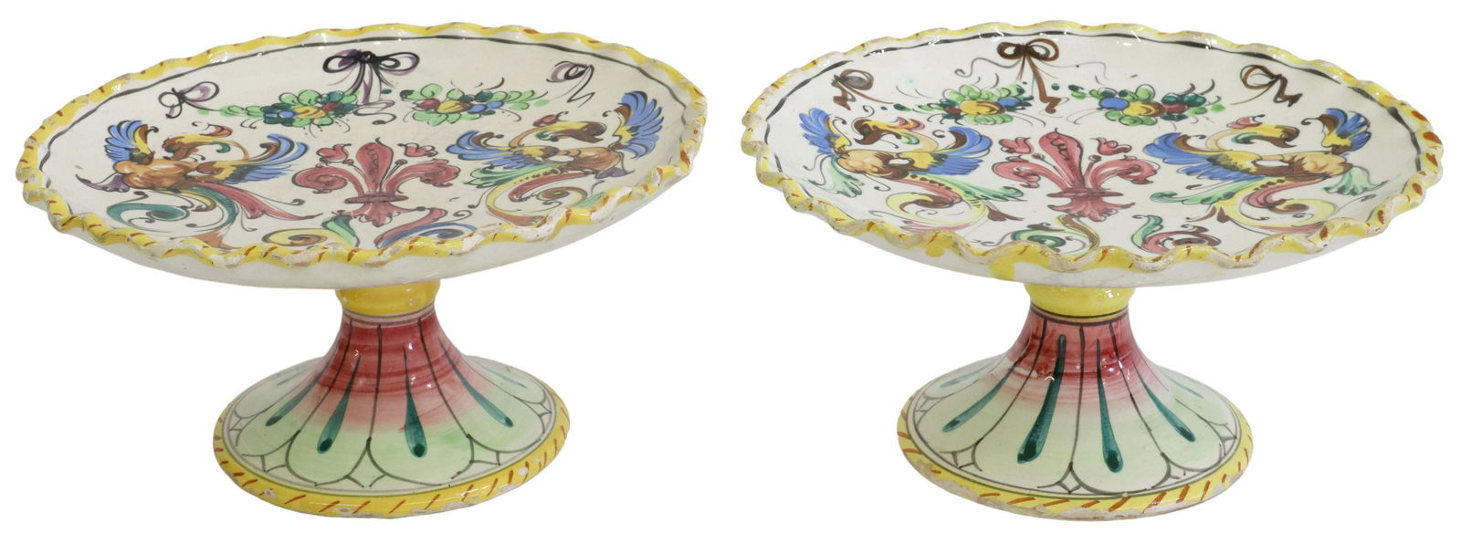 2) FRATELLI FANCIULLACCI ITALIAN MAJOLICA COMPOTES (1 of 3)