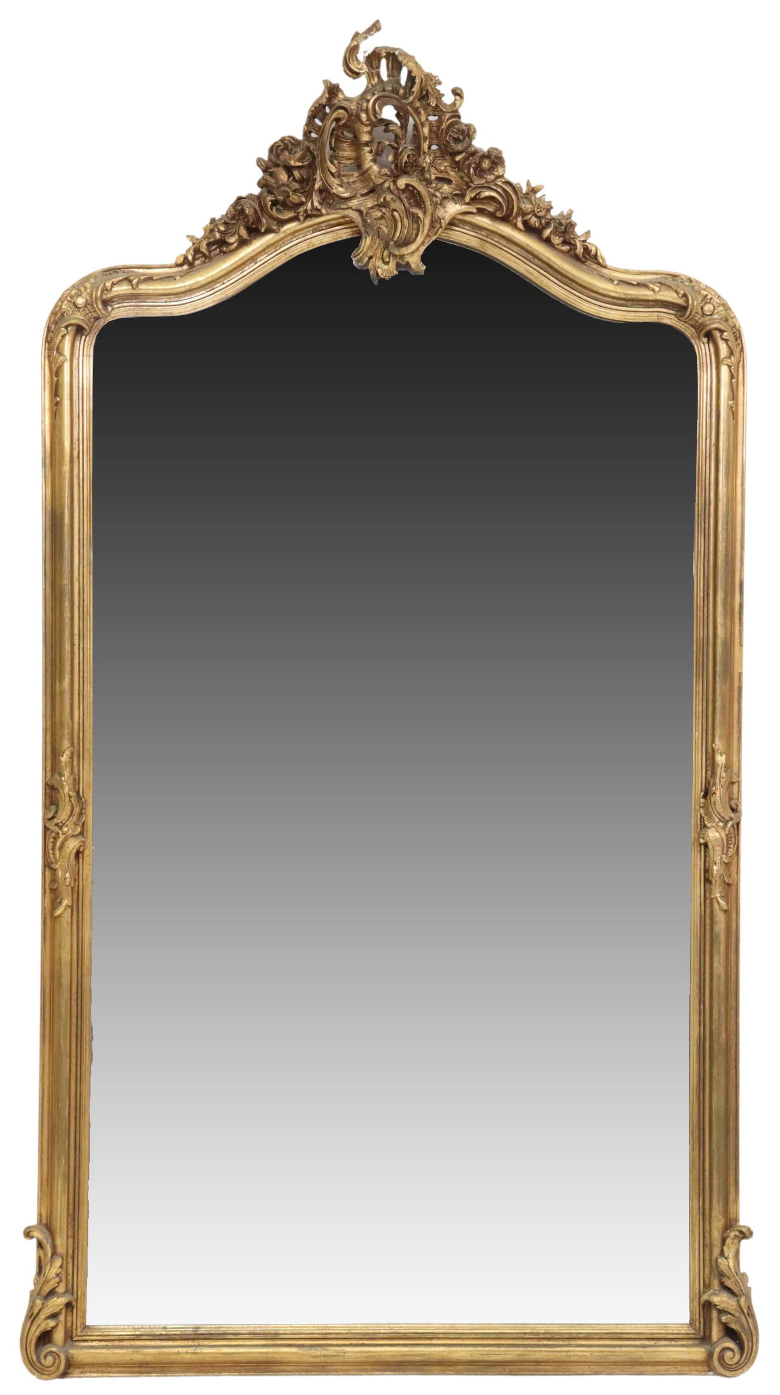 FRENCH LOUIS XV STYLE BEVELED MIRROR, 64.5" X 35" (1 of 3)