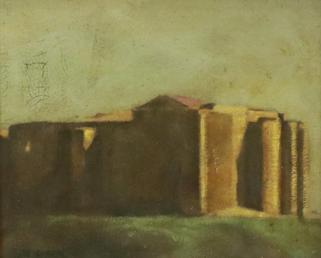 JASON B. FISHBEIN (B.1937) FORTRESS OIL PAINTING (1 of 4)