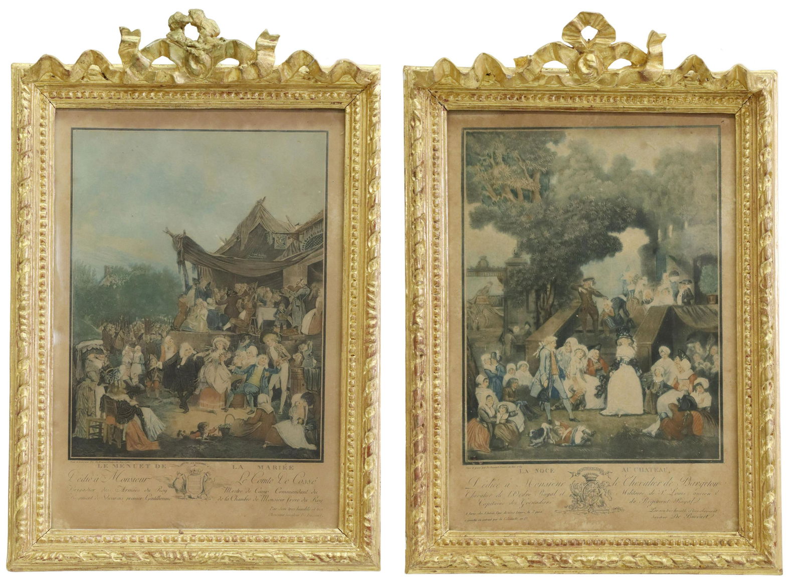 (2) FRAMED FRENCH COLOR PRINTS AFTER DEBUCOURT (1 of 9)