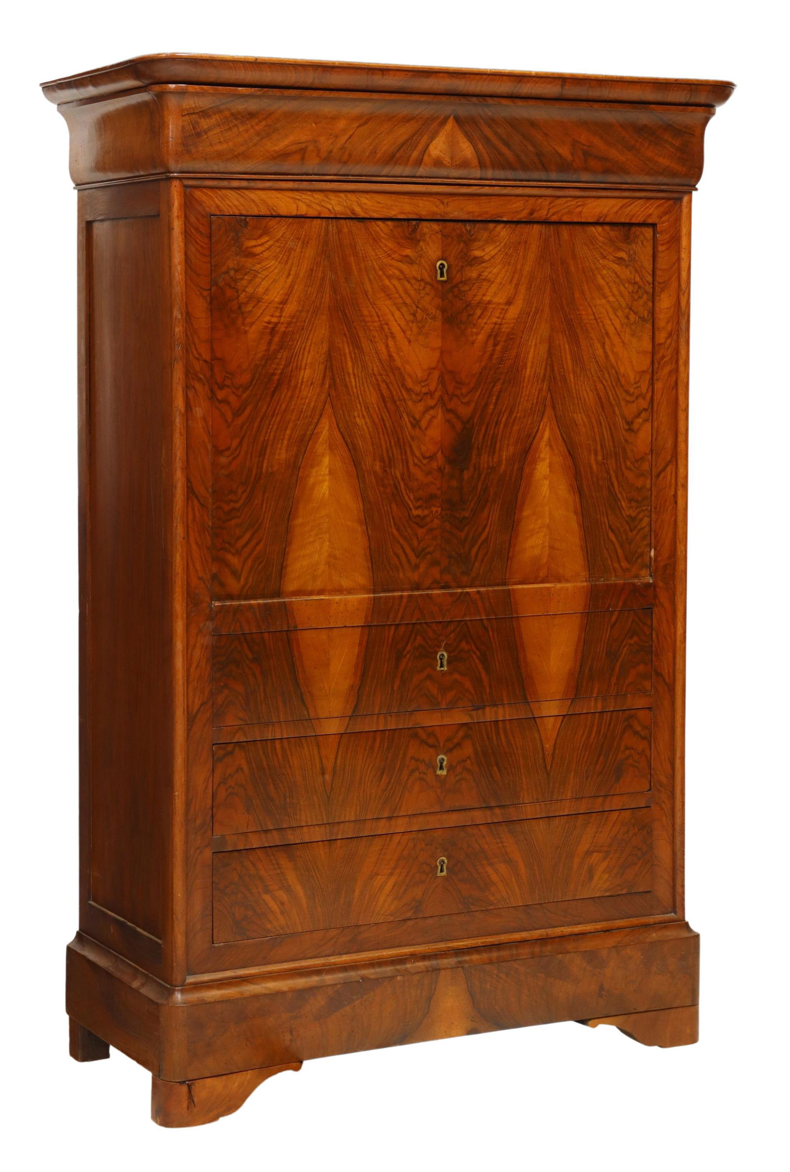 FRENCH LOUIS PHILIPPE WALNUT SECRETAIRE A ABATTANT (1 of 7)