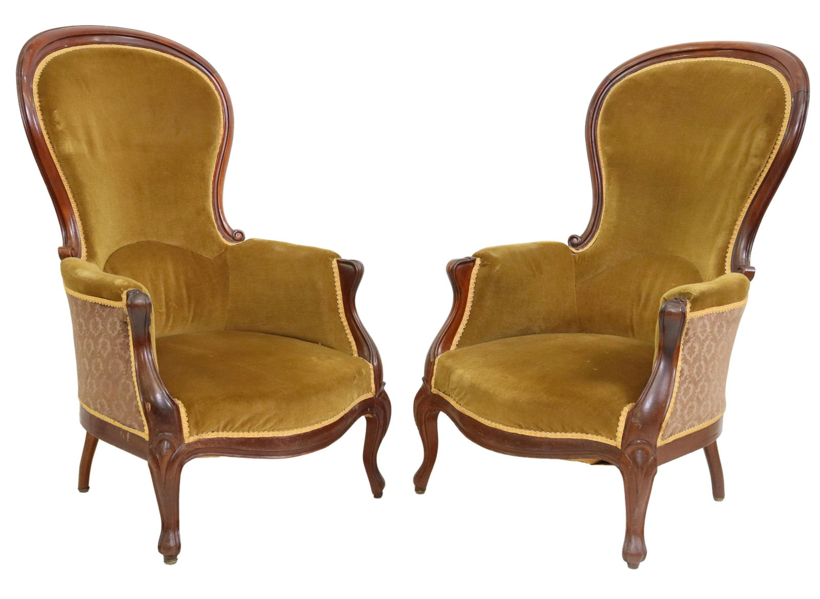 (2) FRENCH LOUIS PHILIPPE UPHOLSTERED BERGERES (1 of 4)