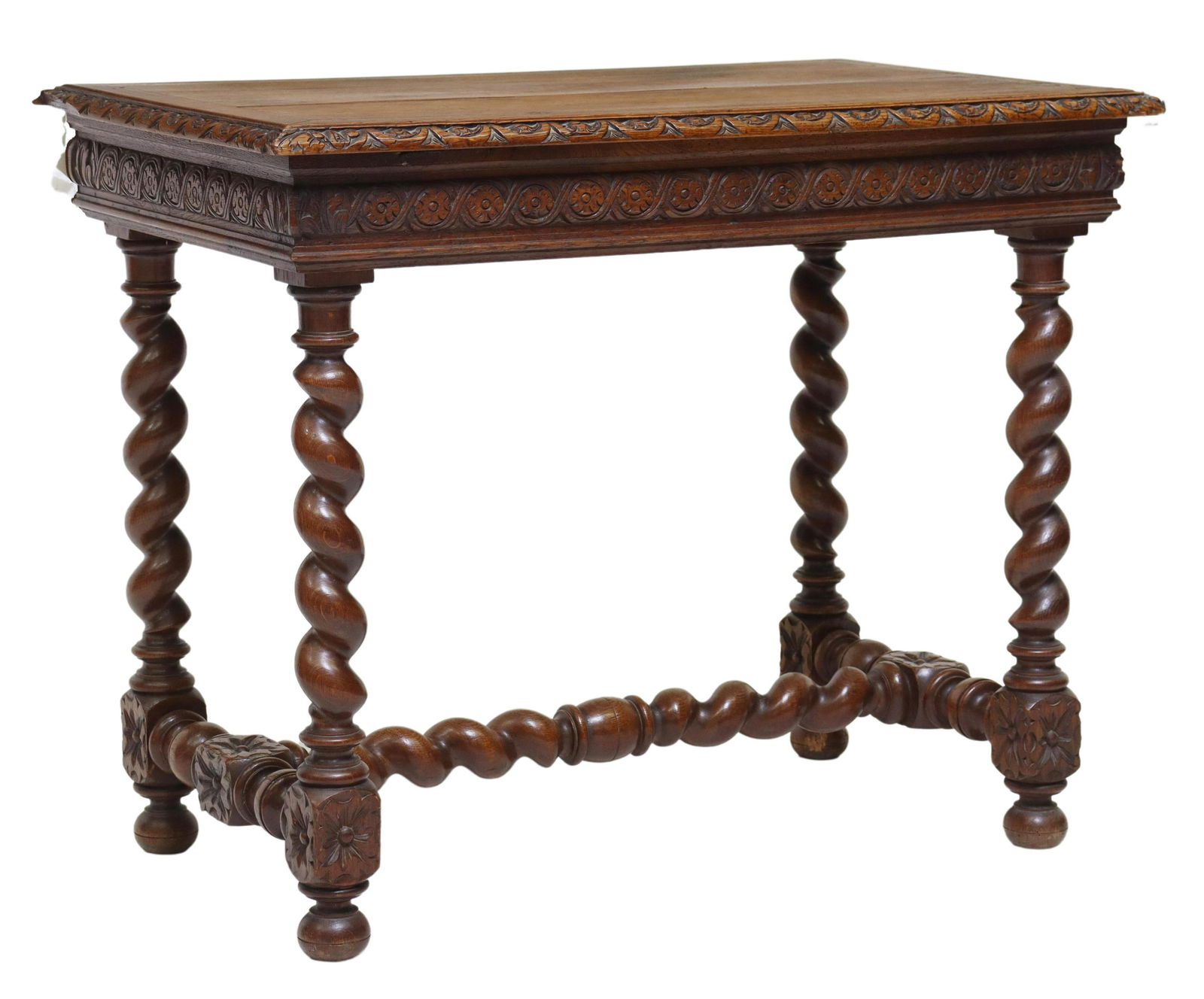 FRENCH LOUIS XIII STYLE OAK LIBRARY WRITING TABLE (1 of 4)
