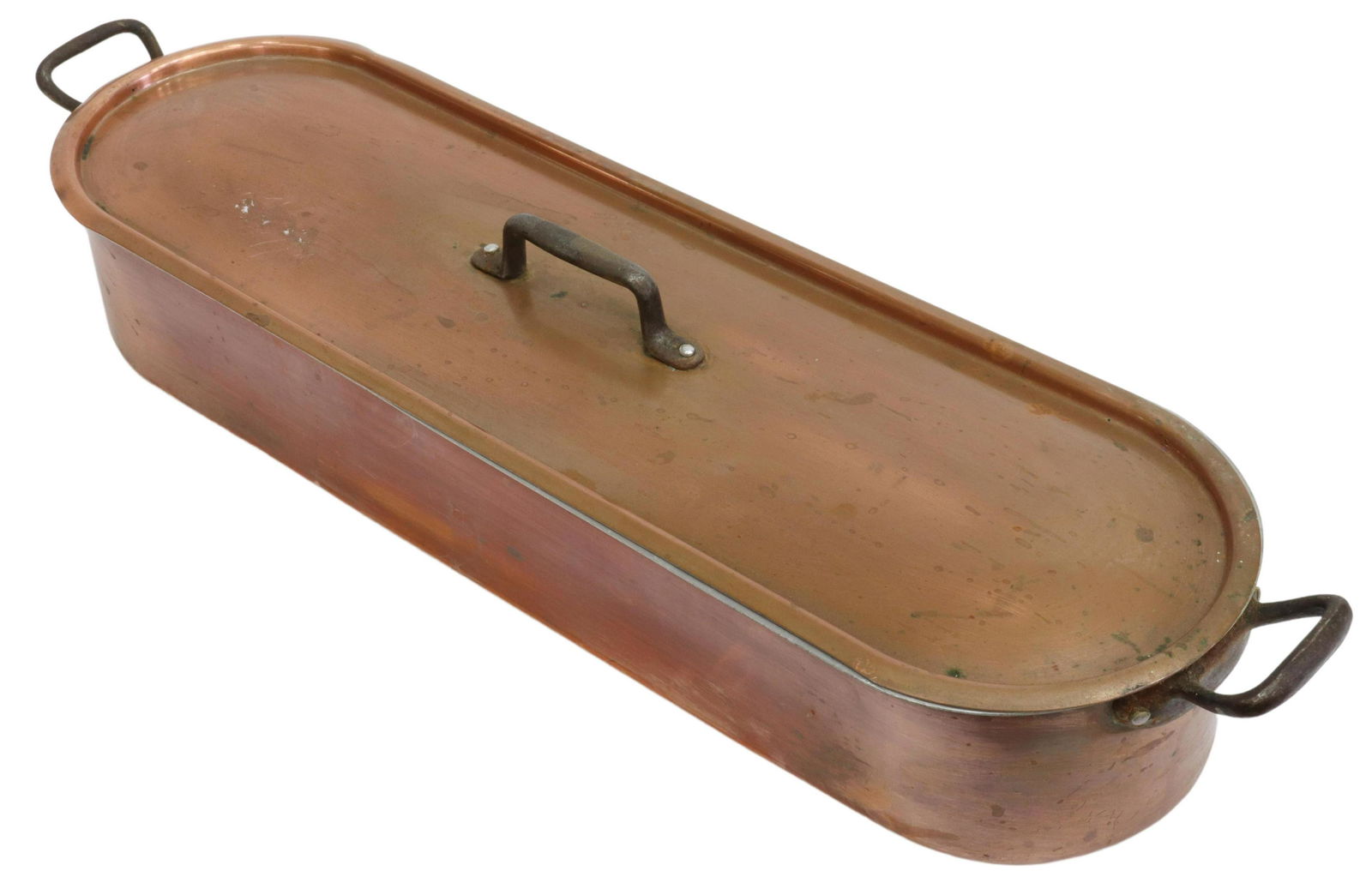 FRENCH TOURNUS COPPER FISH KETTLE POACHER (1 of 3)