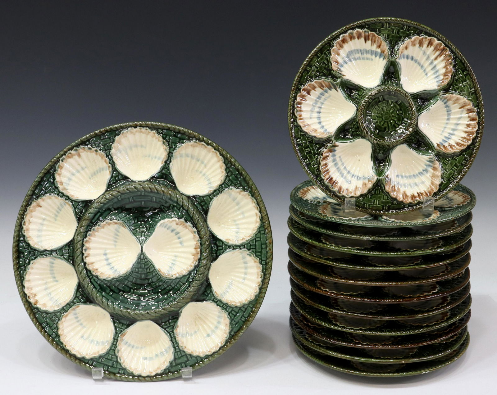 (13) FRENCH LONGCHAMP MAJOLICA OYSTER SERVICE (1 of 4)