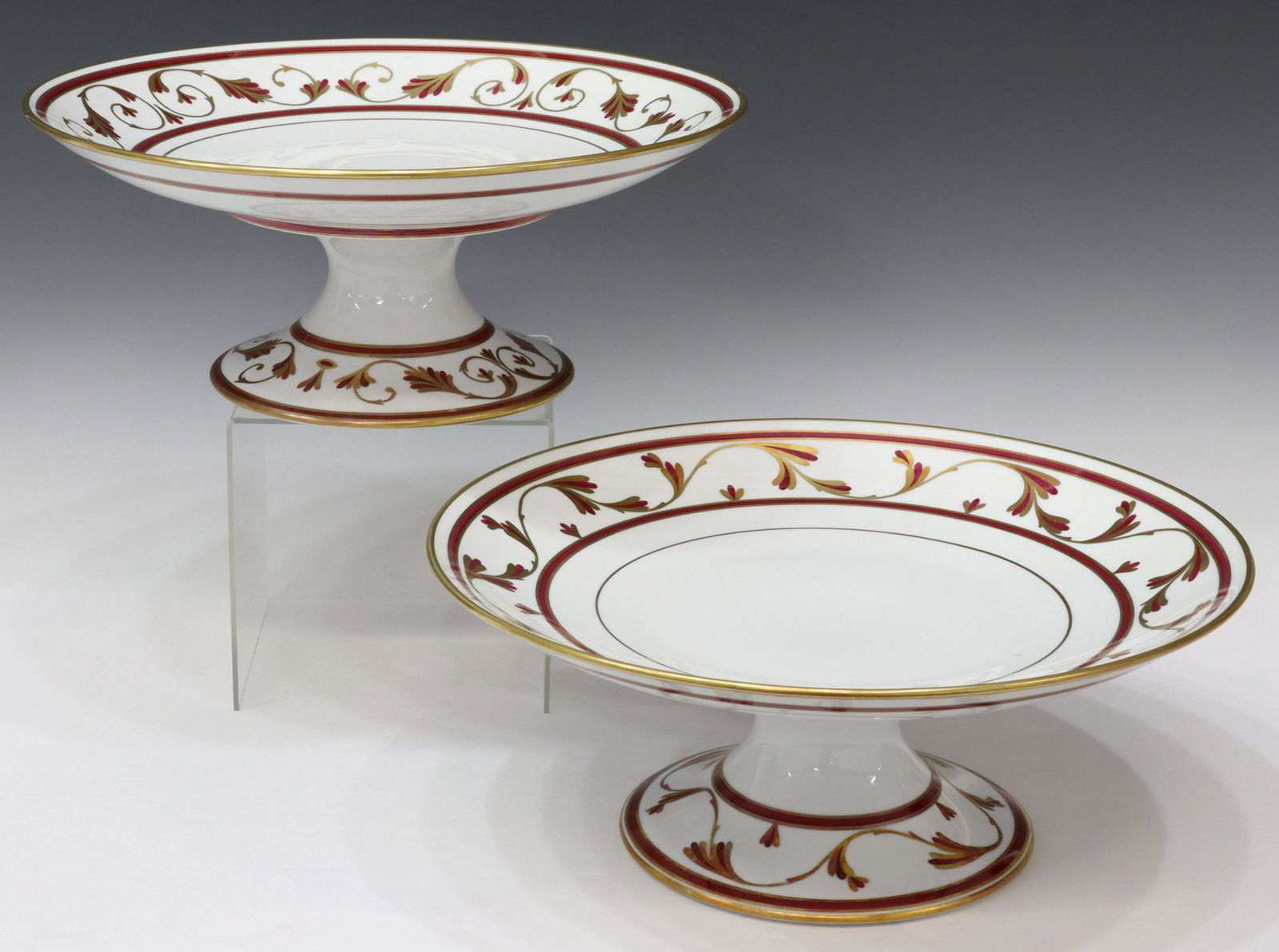 (2) FRENCH LIMOGES PORCELAIN FOOTED CAKE STANDS (1 of 5)