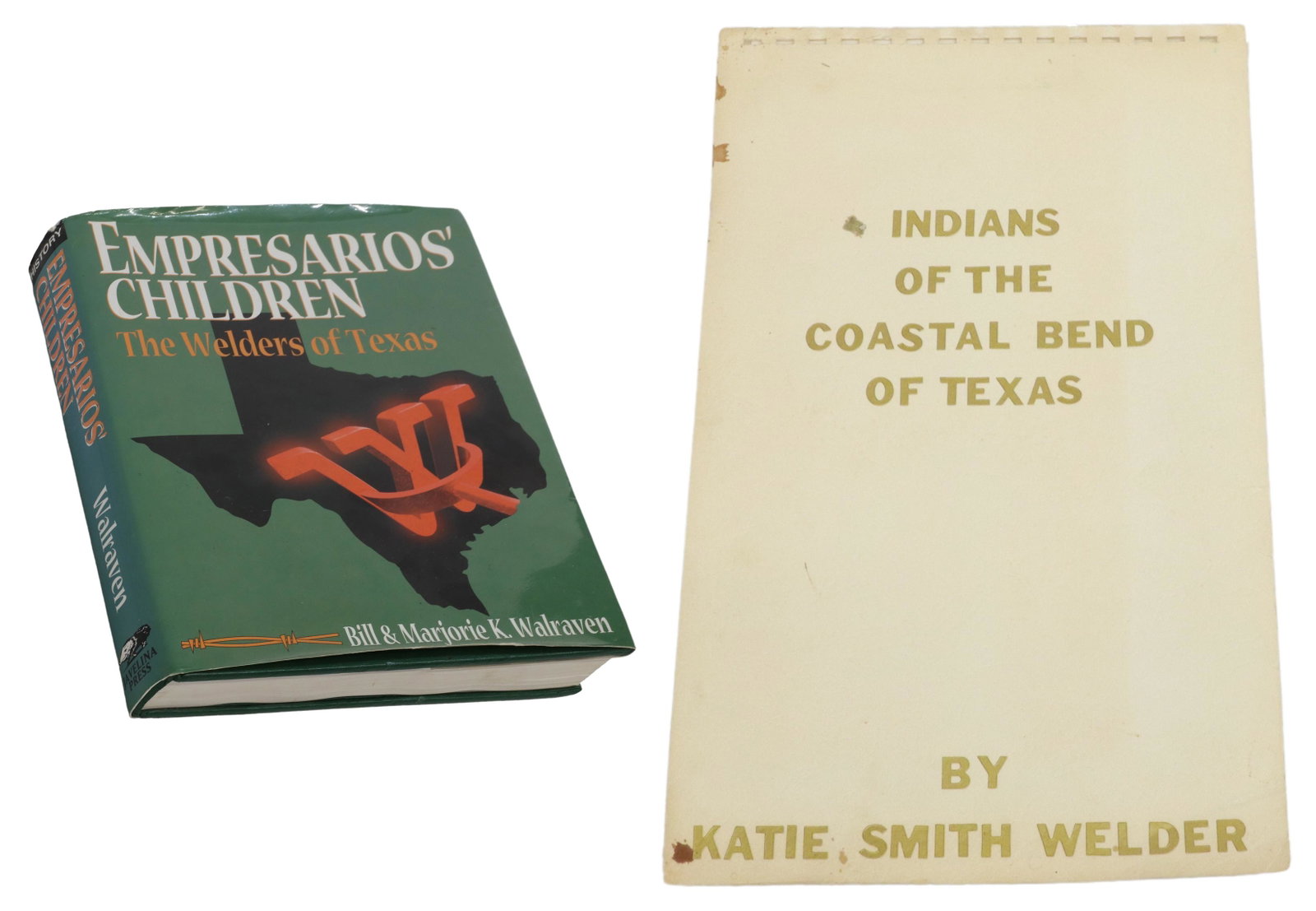 UNPUBLISHED MANUSCRIPTS TEXAS NATIVE AMERICANS: (lot of 4) Unpublished manuscripts by Katie Mae Smith Welder (1913-2009), daughter of a Texas Ranger, instrumental in the founding of the Texas Ranger Foundation, resident of Victoria, Texas, a rodeo 