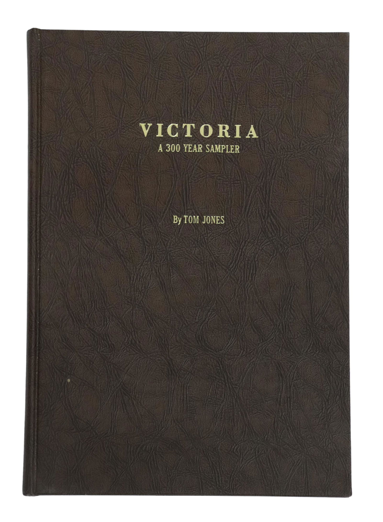 'VICTORIA: A 300 YEAR SAMPLER' TEXAS ILLUSTRATIONS: Illustrated book, "Victoria: a 300 Year Sampler," Tom Jones (Texas, 1920-2000), with more than 50 full page color illustrations, painted by Jones, depicting the history of Victoria, Texas from the ear