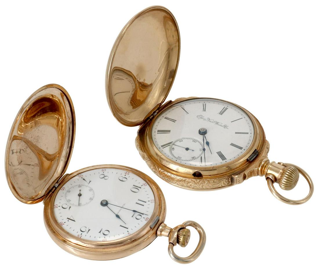 (2) OPERATING ELGIN & WALTHAM HUNTER CASE WATCHES (1 of 13)