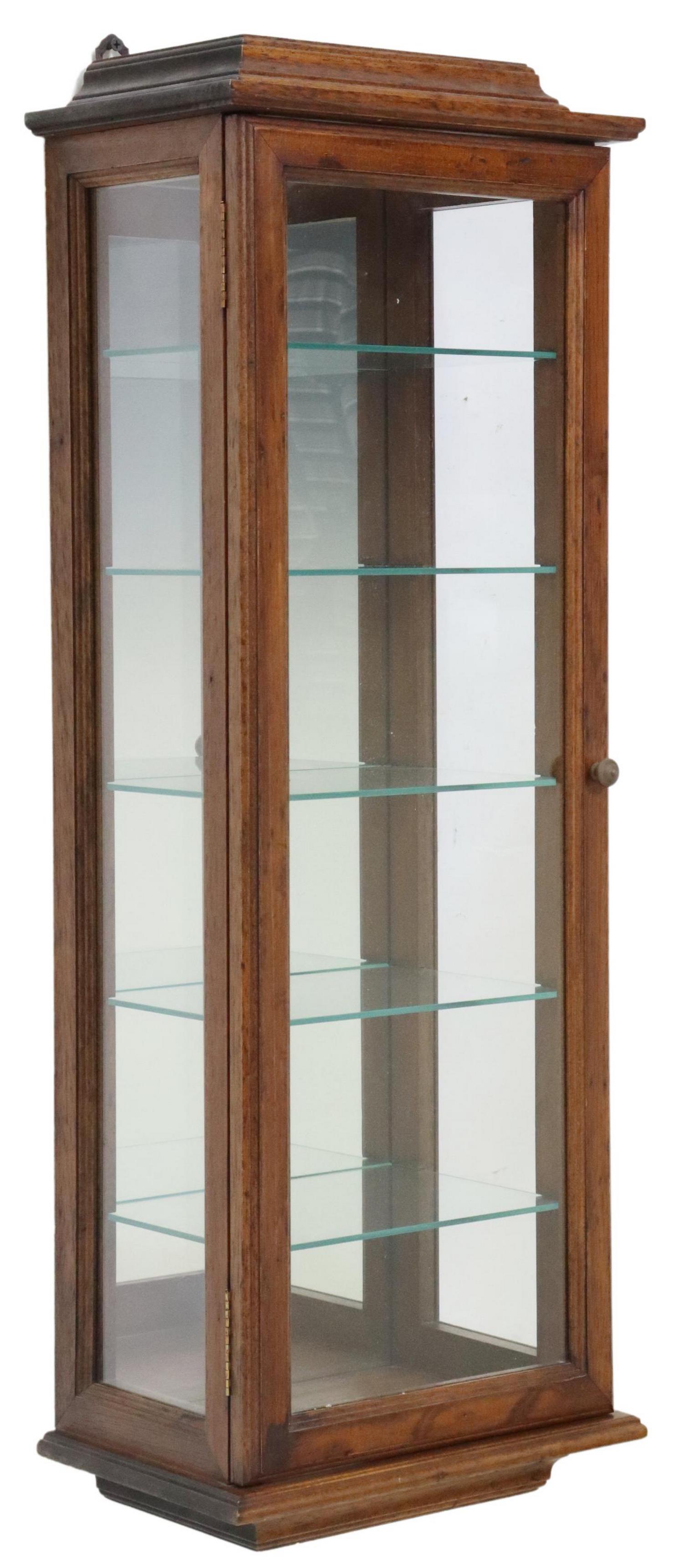 ITALIAN GLAZED WALL VITRINE DISPLAY CABINET (1 of 4)