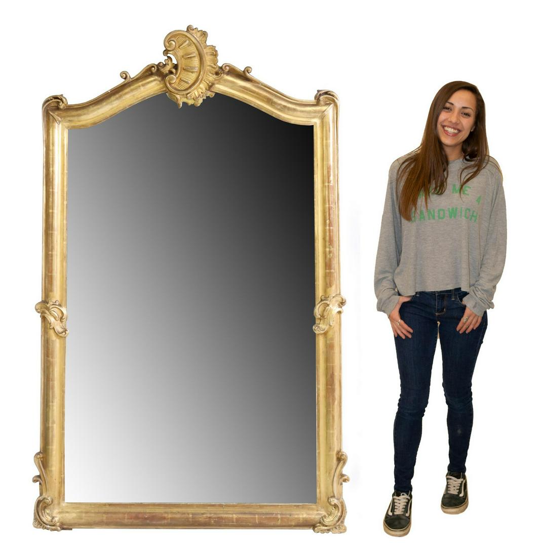 LOUIS XV STYLE GILTWOOD WALL MIRROR, 70.5" X 43.5" (1 of 4)
