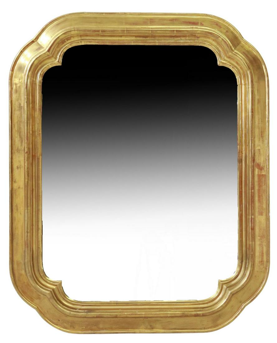 FRENCH LOUIS PHILIPPE GILTWOOD MIRROR, 44" X 35" (1 of 3)
