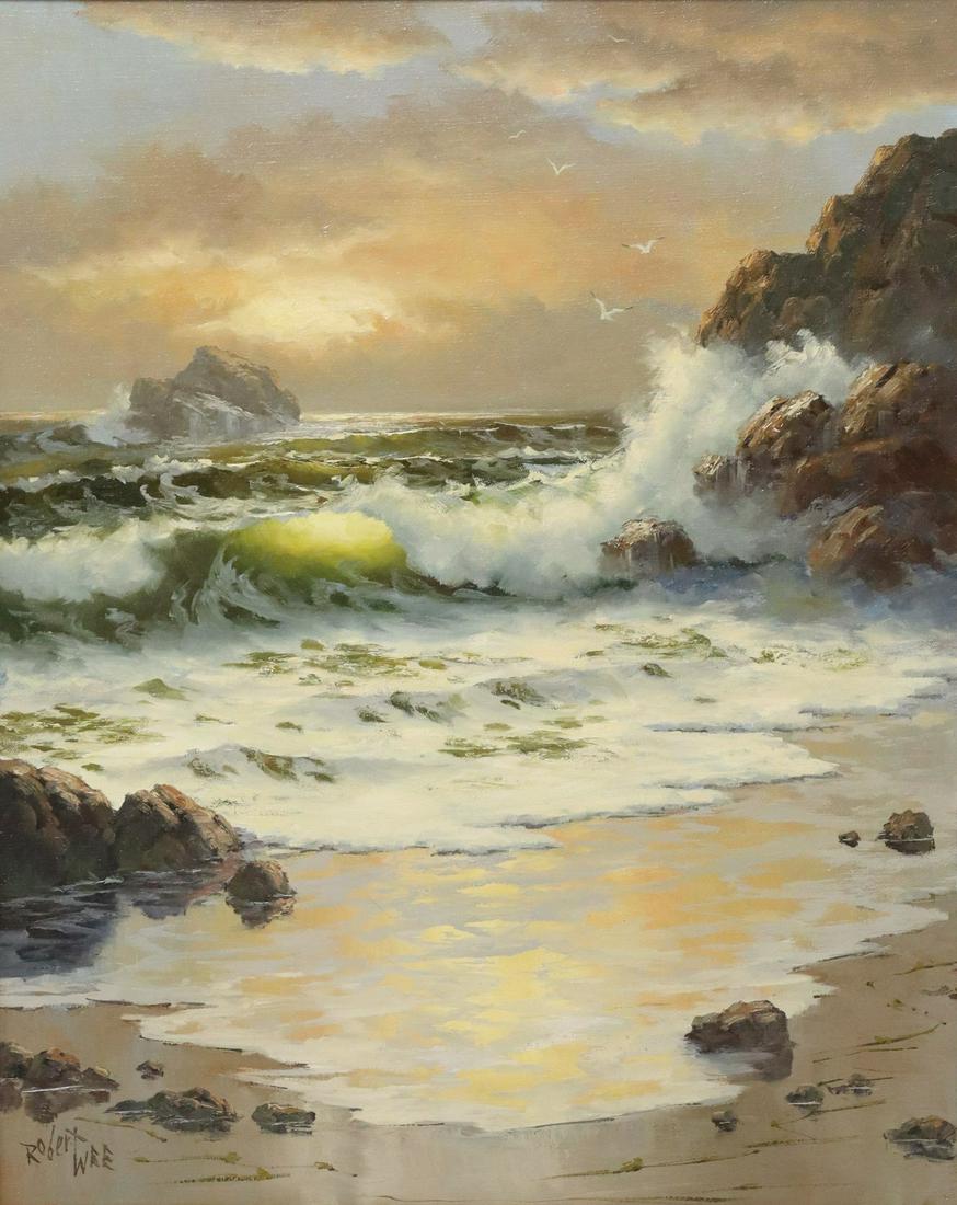 ROBERT WEE (B.1927) CALIFORNIA SEASCAPE, 30" X 24" (1 of 4)