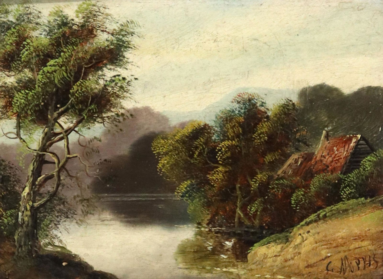 CHARLES GREVILLE MORRIS (D.1922) COTTAGE LANDSCAPE (1 of 4)