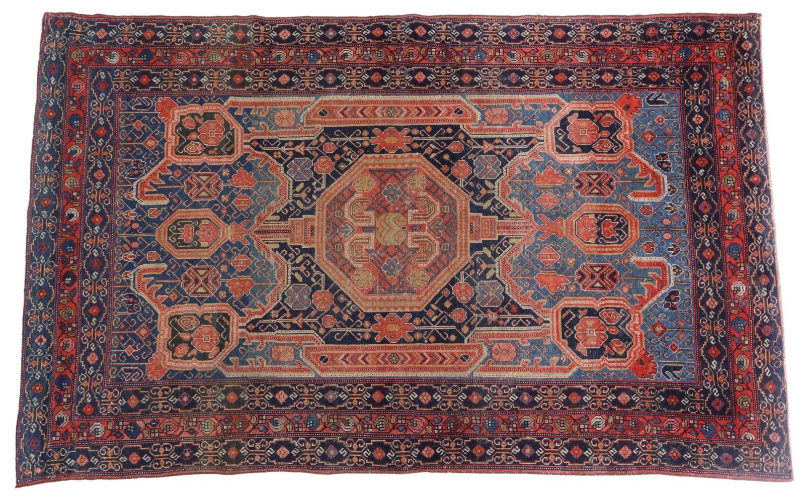 HAND-TIED PERSIAN SENNEH RUG, 6'8" X 4'2" (1 of 3)
