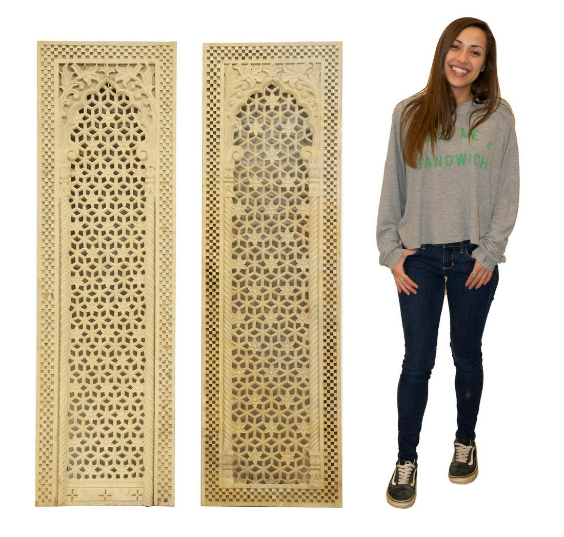 (2) ARCHITECTURAL CARVED STONE WINDOWS, INDIA (1 of 3)