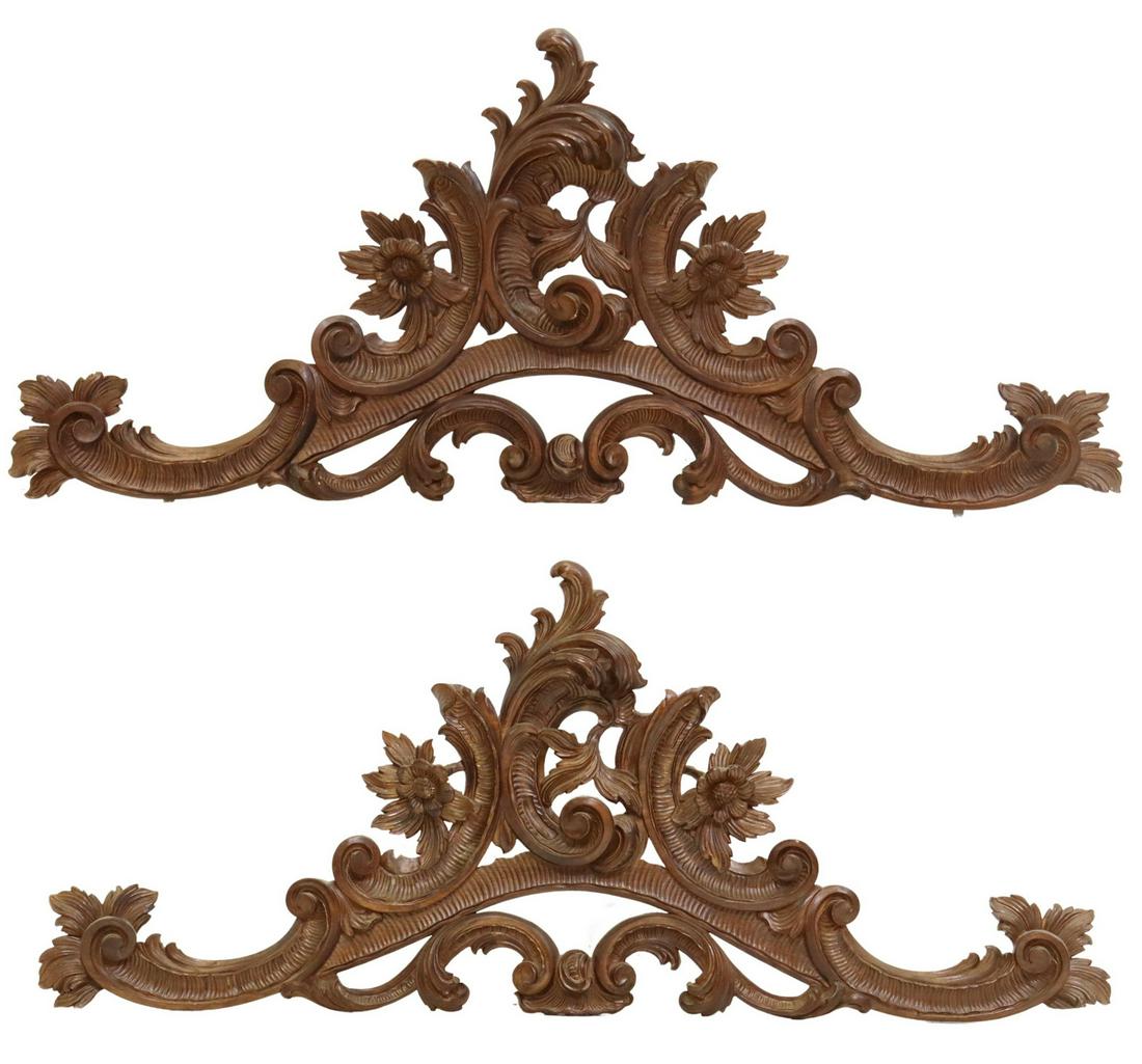 (2) ITALIAN ROCOCO REVIVAL ARCHITECTURAL CRESTS (1 of 5)