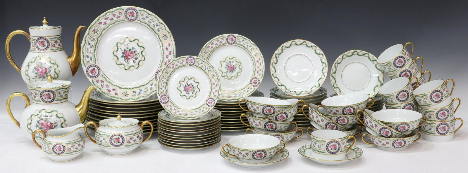88) HAVILAND LOUVECIENNES PORCELAIN DINNER SERVICE (1 of 4)