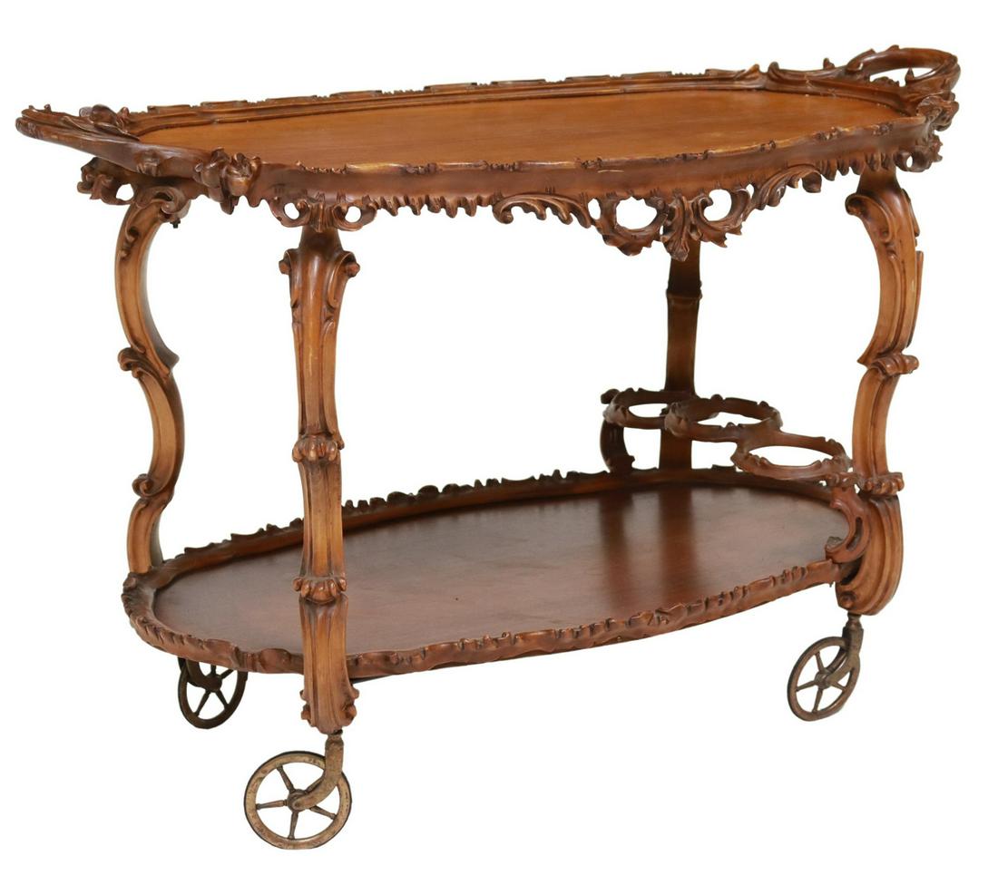 EXCEPTIONAL ITALIAN ROCOCO STYLE SERVICE TEA CART (1 of 4)