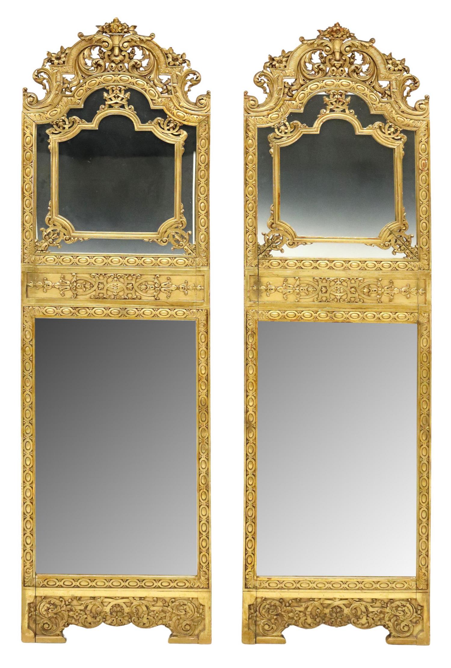 (2) FRENCH NAPOLEON III GILTWOOD WALL MIRRORS (1 of 3)