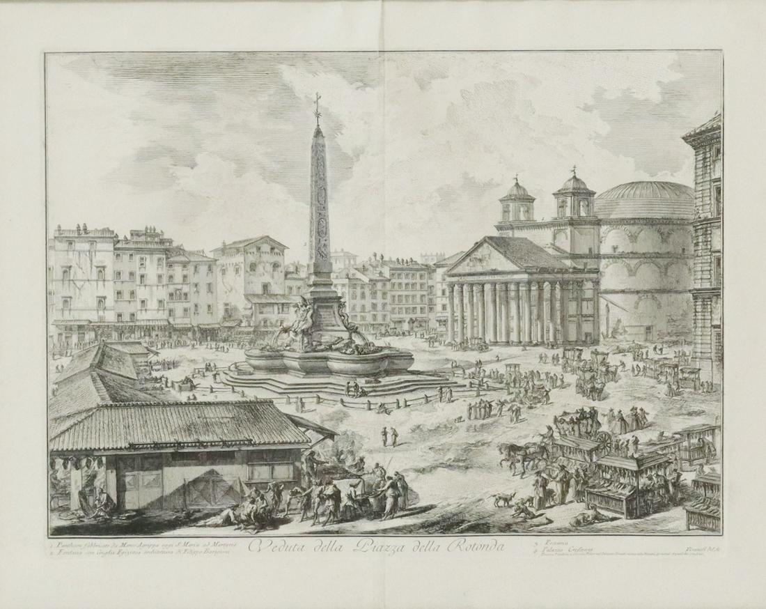 AFTER PIRANESI PIAZZA DELLA ROTONDA ROMA ETCHING (1 of 6)