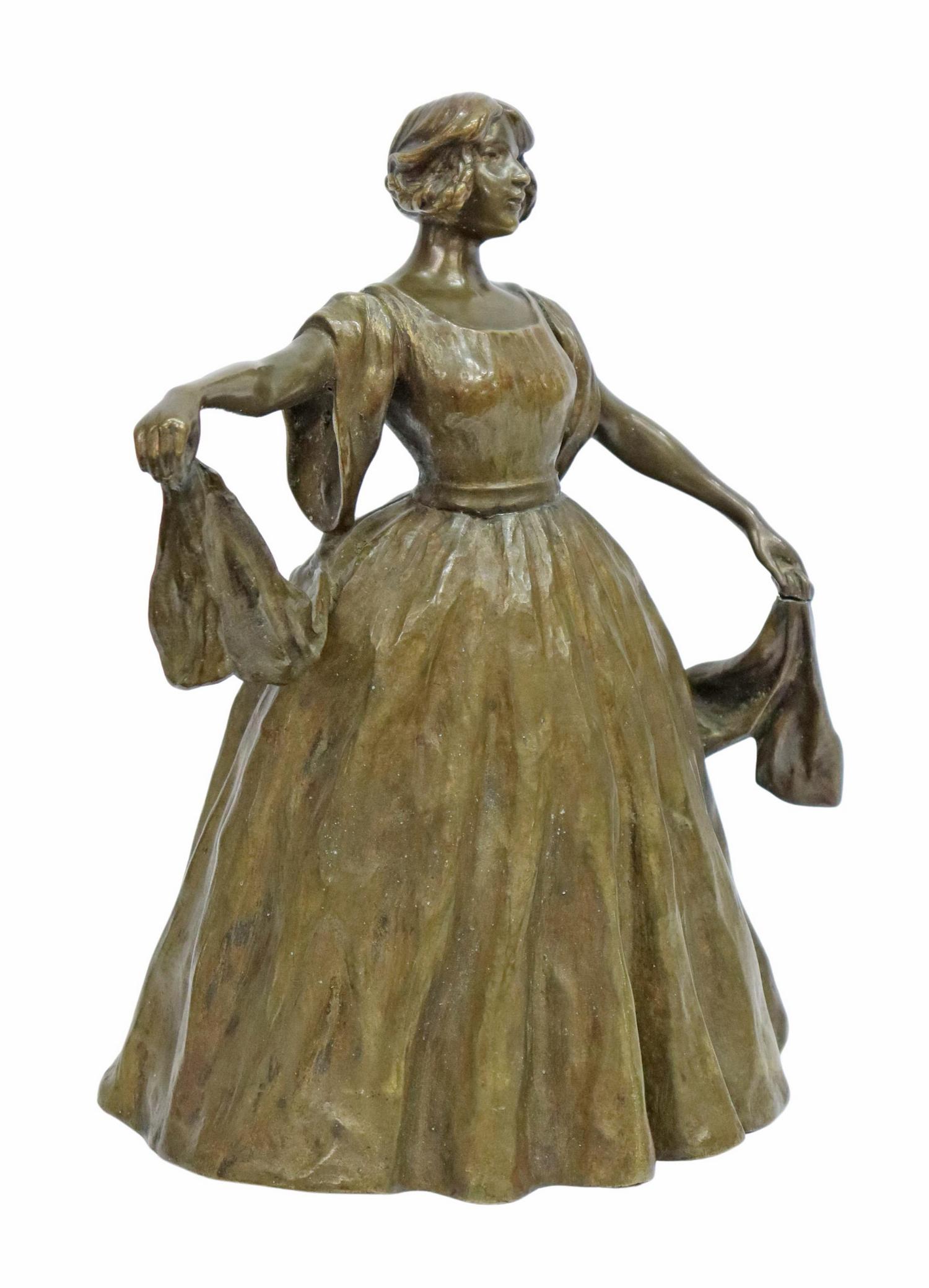 AFTER FRIEDRICH GORNIK (D.1943) CRINOLINE BRONZE (1 of 5)