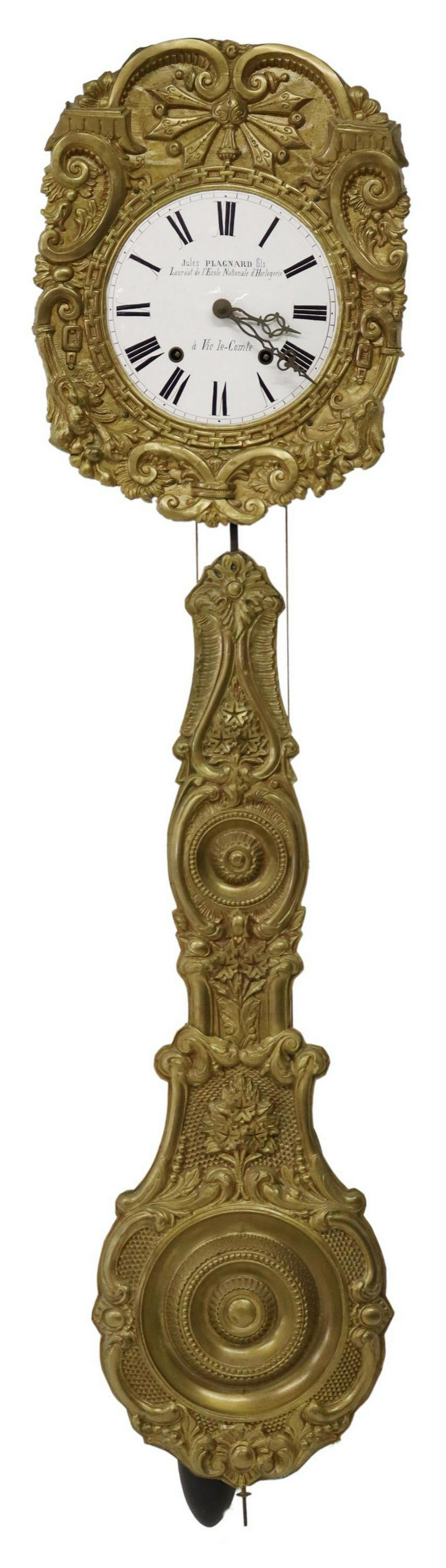 FRENCH COMTOISE WALL CLOCK, 19TH C. (1 of 8)