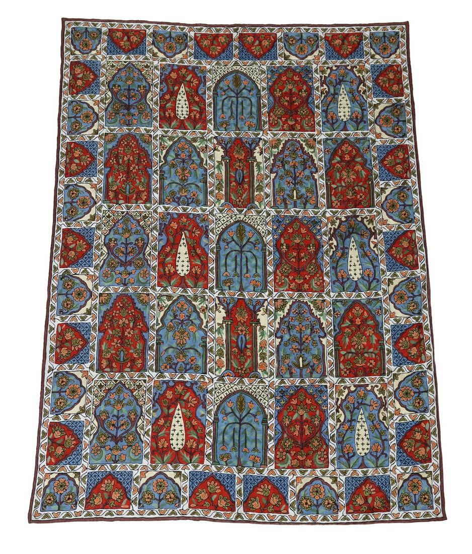 CHAIN STITCH EMBROIDERED TEXTILE, INDIA (1 of 3)