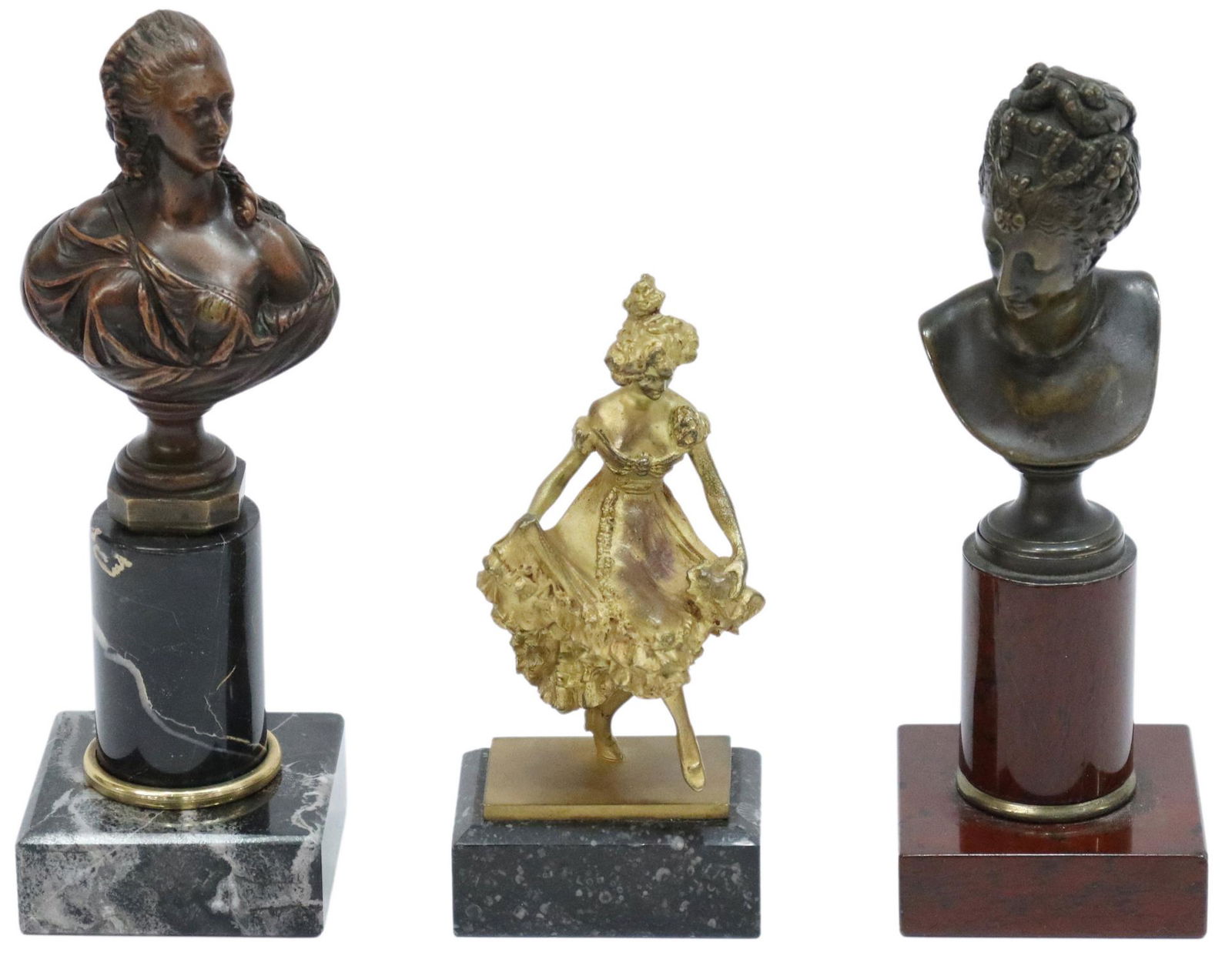 (3) CONTINENTAL BRONZE SCULPTURE & BUSTS (1 of 3)