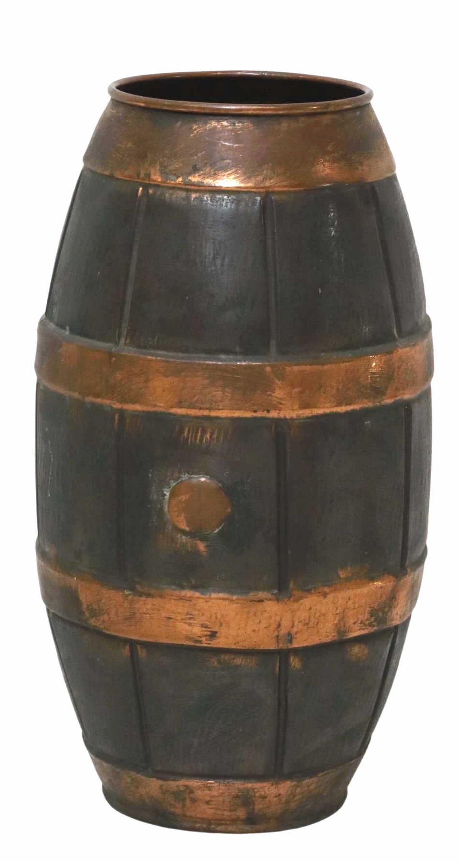 COPPER BARREL-FORM UMBRELLA STAND (1 of 3)