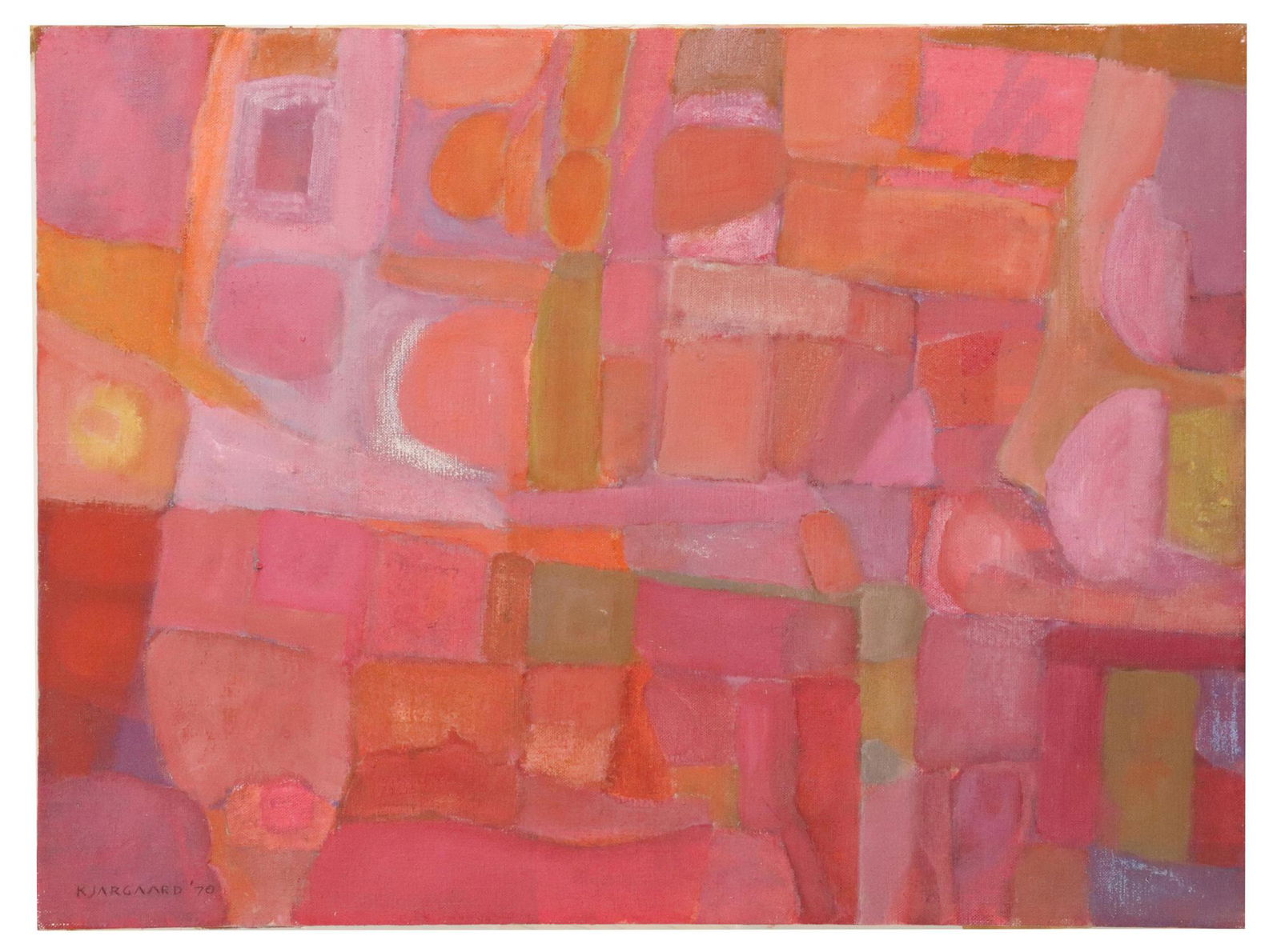 JOHN KJARGAARD (1902-1992) FUSCHIA ABSTRACT, 1970 (1 of 3)