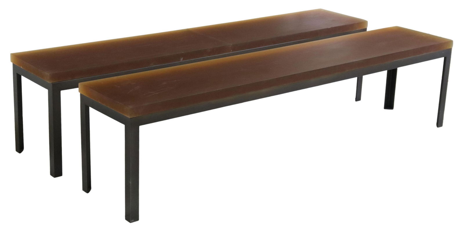 (PR) CONTEMPORARY STEEL BENCH, REMOVABLE CUSHION (1 of 5)