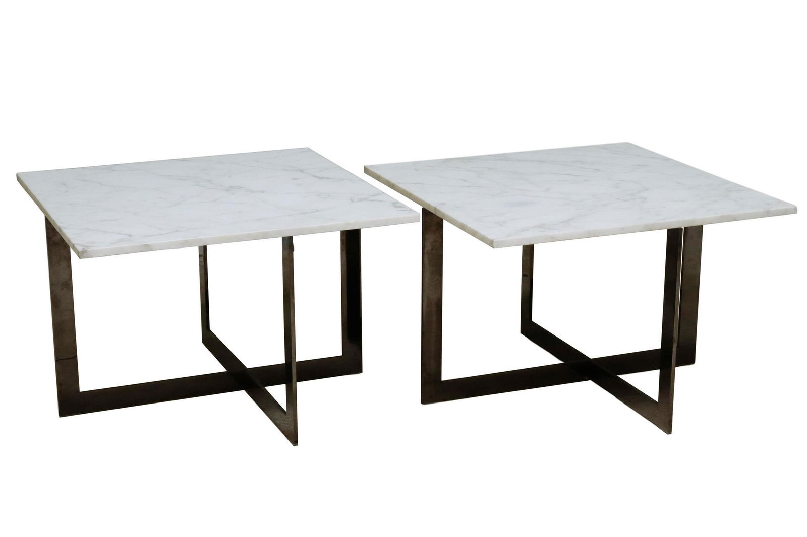 (PR) ITALIAN MOLTENI & C MARBLE-TOP SIDE TABLES (1 of 5)