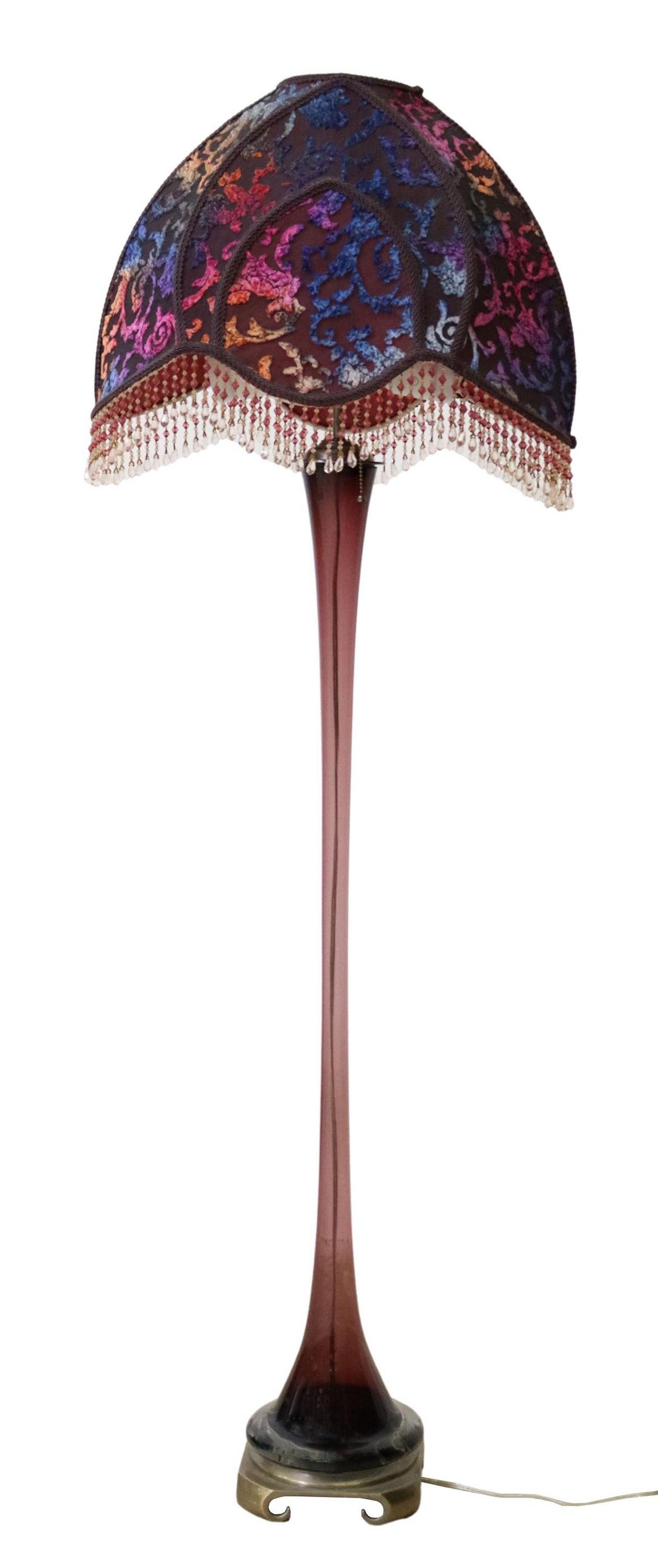 MODERN AMETHYST GLASS TWO-LIGHT FLOOR LAMP (1 of 5)