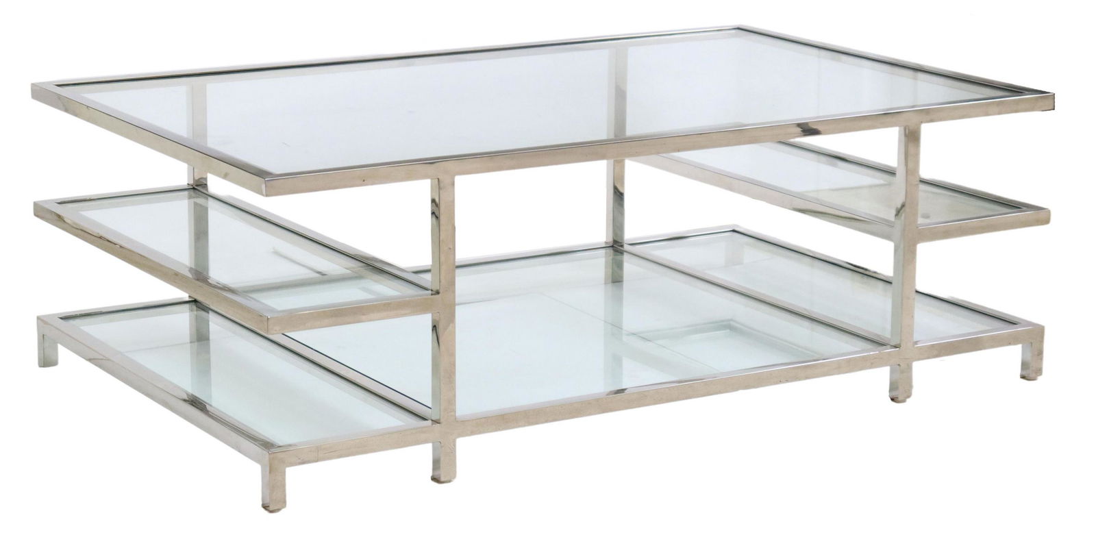 WILLIAMS-SONOMA 'TRIBECA' GLASS-TOP COFFEE TABLE (1 of 4)