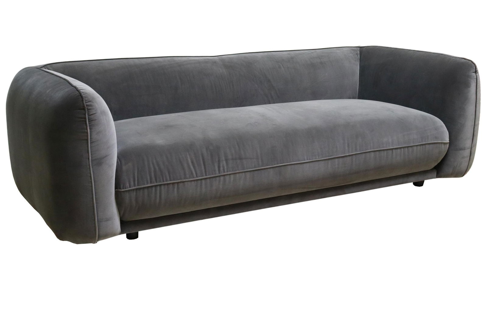 Mermelada Estudio Cb2 valmar Grey Velvet Sofa