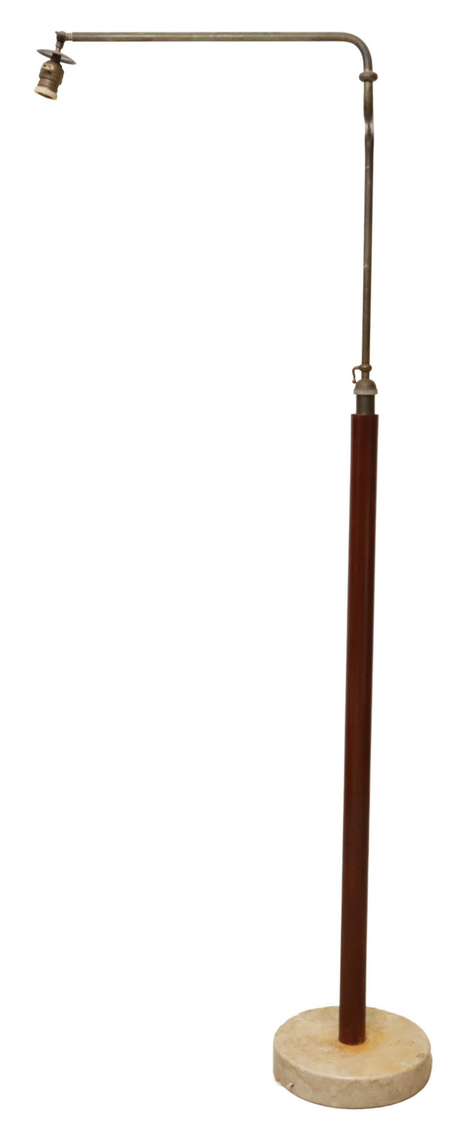 ITALIAN ART DECO MAHOGANY STANDING FLOOR LAMP (1 of 4)