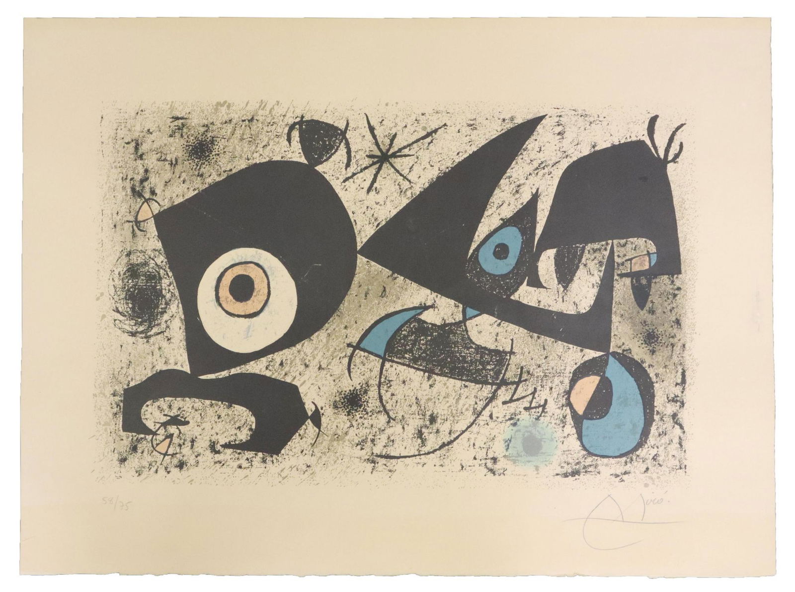 JOAN MIRO (1893-1983) 'HOMMAGE A MIRO' LITHOGRAPH (1 of 4)
