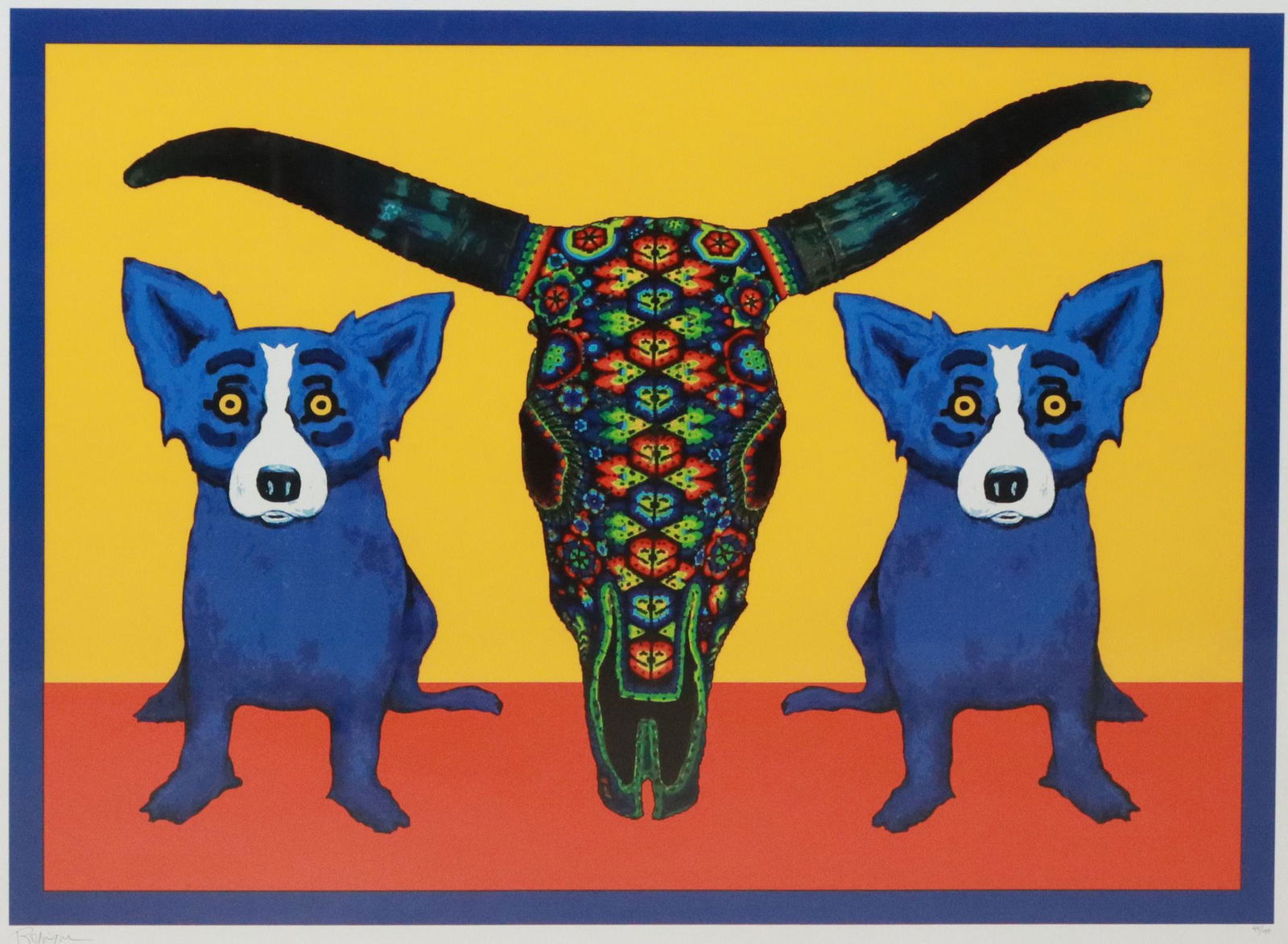 SIGNED GEORGE RODRIGUE (D.2013) BLUE DOG SERIGRAPH (1 of 5)