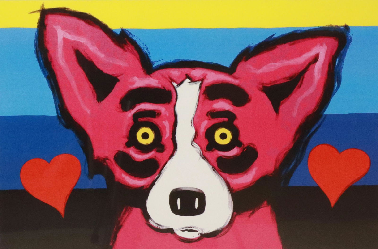 GEORGE RODRIGUE (D.2013) BLUE DOG SILKSCREEN PRINT (1 of 6)